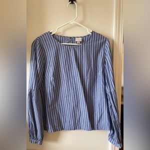 A New Day Blue Striped Shirt